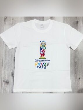FIFA World Cup United 2026 White Graphic Tee Simple 🇲🇽 🇺🇸 🇨🇦